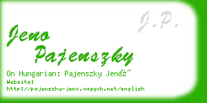 jeno pajenszky business card